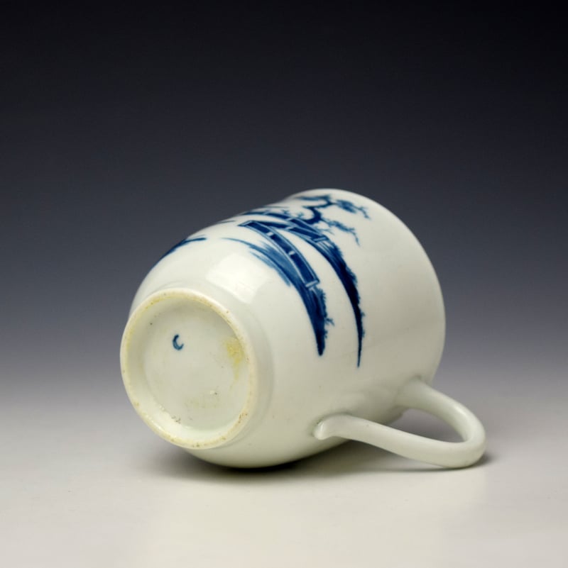 Worcester Solid Fence Pavilion Pattern Chocolate Cup c1760 (6)