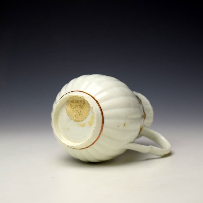 Worcester Spotted fruit Pattern Fluted Cream Jug and Cover c1775-80 (6)