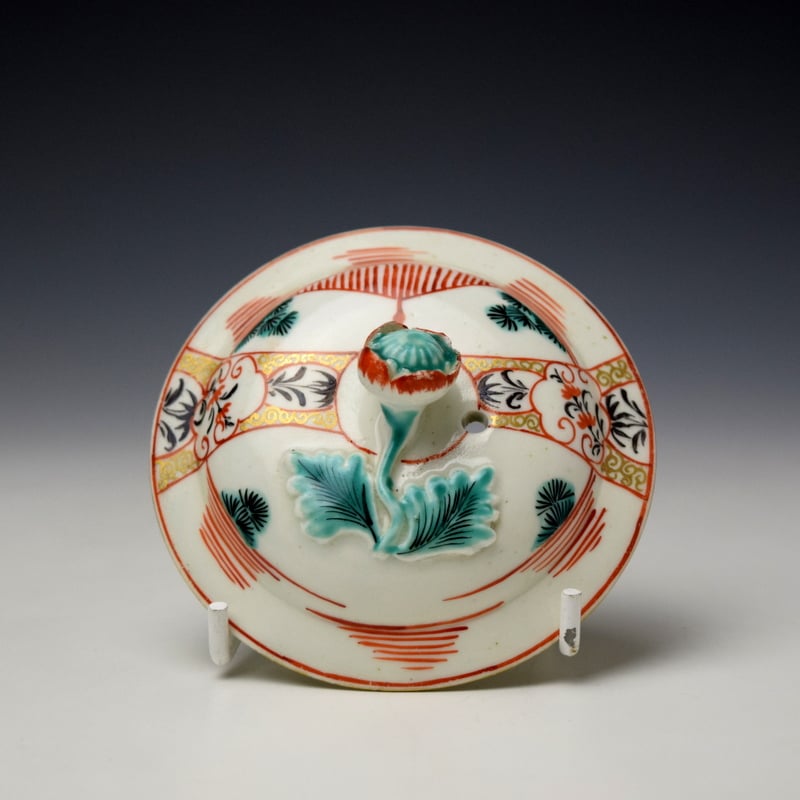 Worcester Tea in the Garden Pattern Teapot and Cover c1775-80 (9)