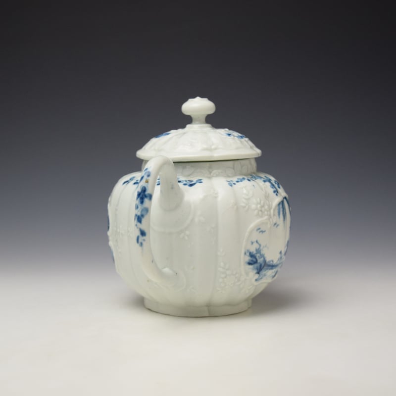 Worcester The Indian Fisherman Pattern Teapot c1754 (5)