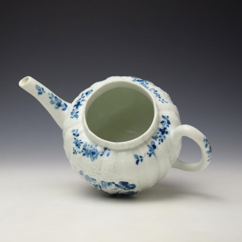 Worcester The Indian Fisherman Pattern Teapot c1754 (7)