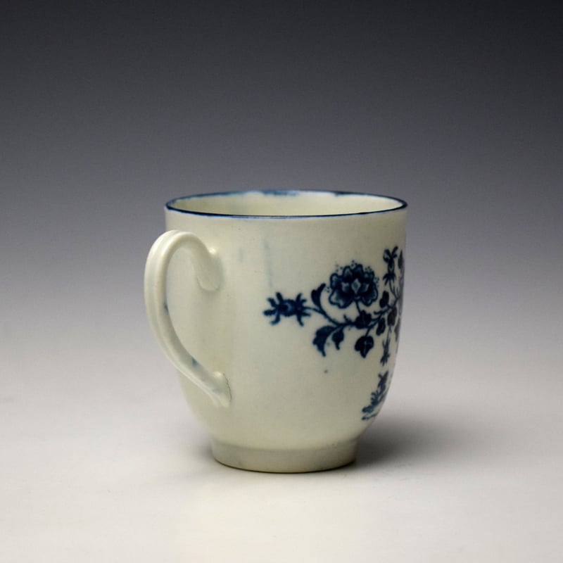 Worcester The Three Ladies Pattern Coffee Cup and Saucer c1770-80 (5)