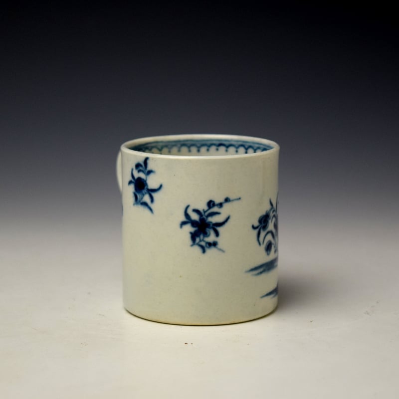Worcester The Waiting Chinaman Pattern Coffee Can c1770 (2)