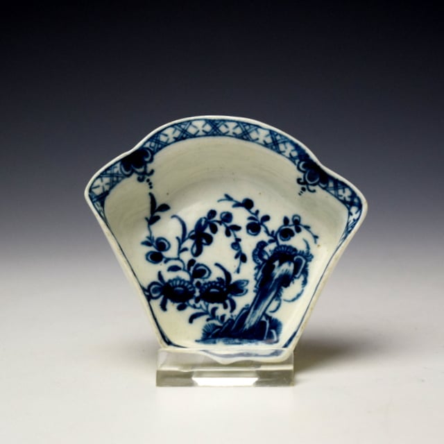 Worcester The Willow Rock Bird Hors d' Oeuvres Tray c1760-65