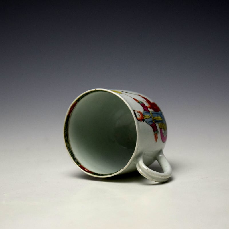 Worcester Three Chinese Musicians Pattern Coffee Cup c1756-58 (6)