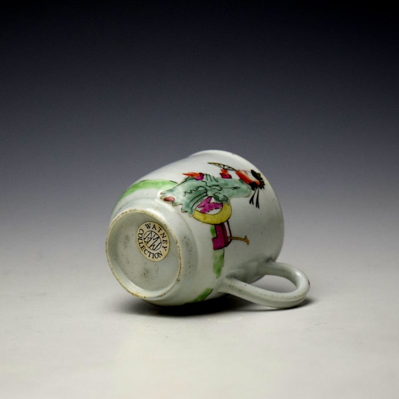 Worcester Three Chinese Musicians Pattern Coffee Cup c1756-58 (7)