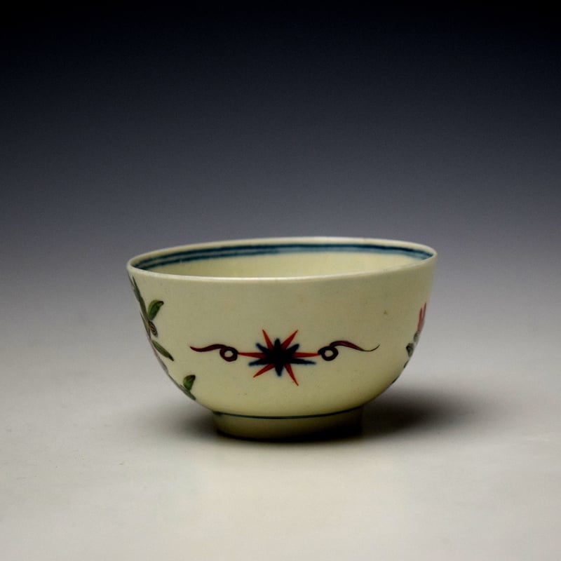 Worcester Thunder and Lightning Pattern Teabowl and Saucer c1768-72 (5)
