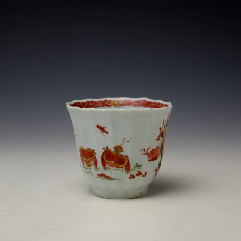Worcester Two Crab Pattern Coffee Cup c1760 (2)