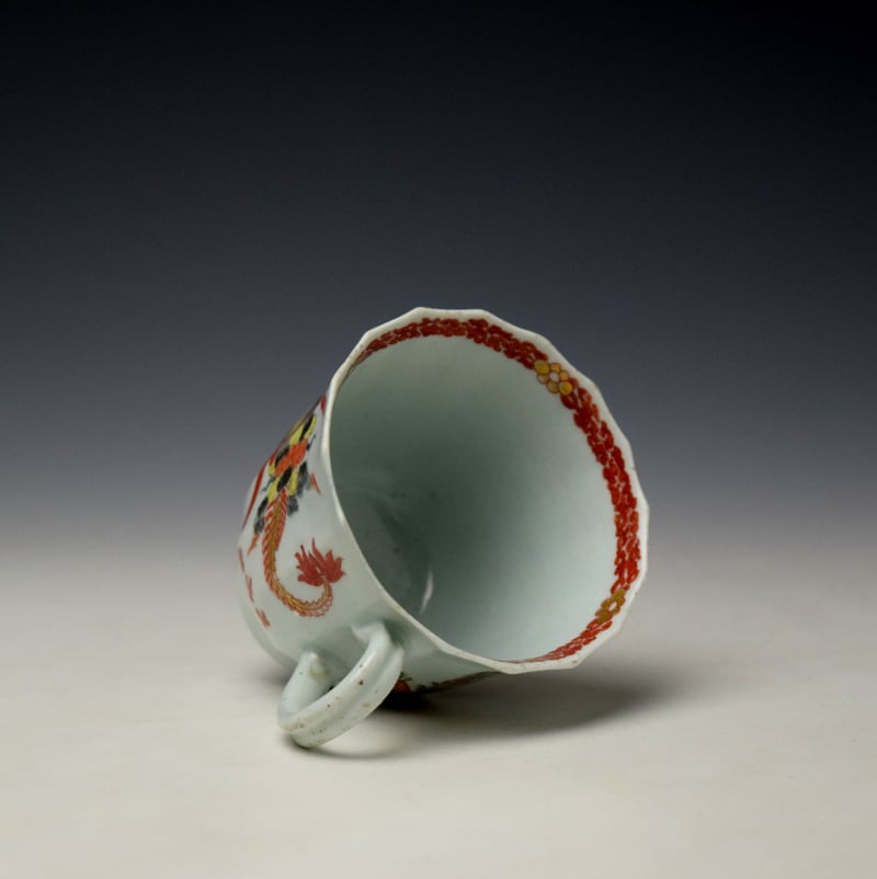 Worcester Two Crab Pattern Coffee Cup c1760 (6)