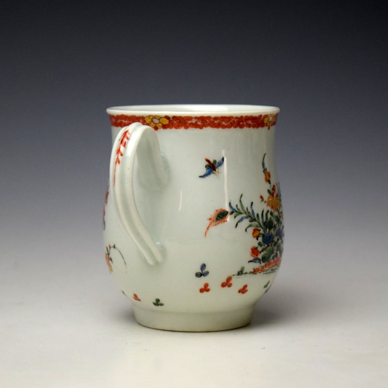 Worcester Two Quail Pattern Small Bell Shape Mug c1765-70 (5)