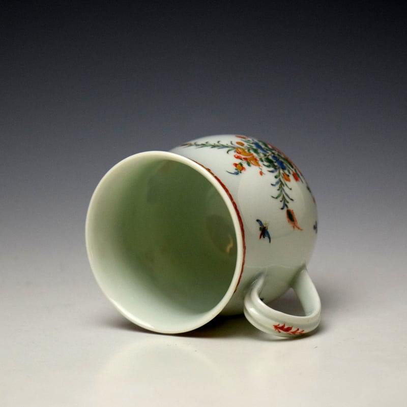 Worcester Two Quail Pattern Small Bell Shape Mug c1765-70 (7)