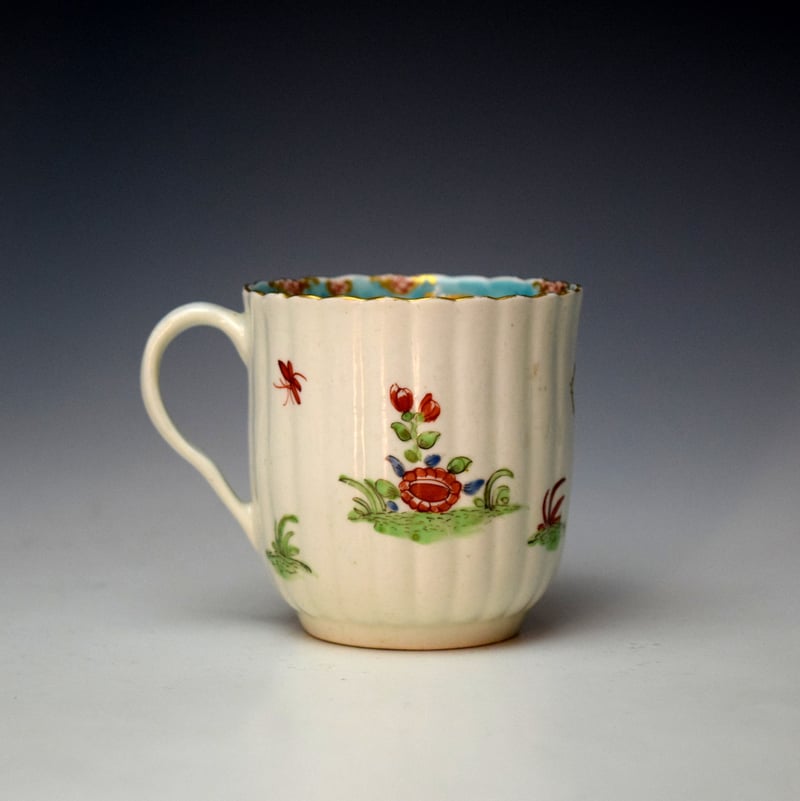 Worcester Two Quail Pattern Trio c1768-72 (10)