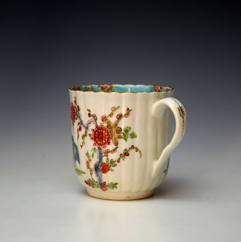 Worcester Two Quail Pattern Trio c1768-72 (12)