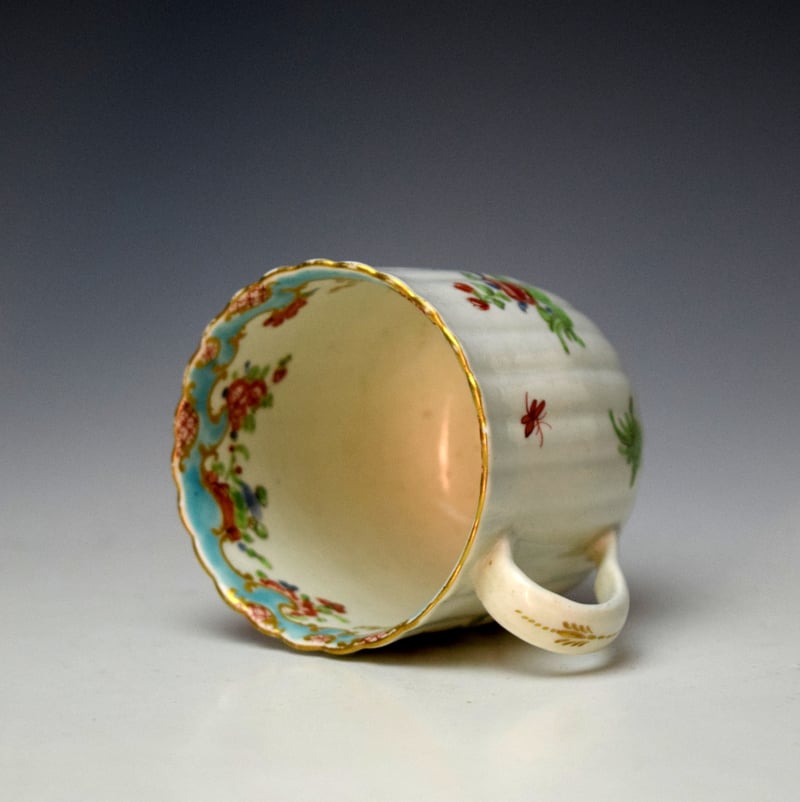 Worcester Two Quail Pattern Trio c1768-72 (13)