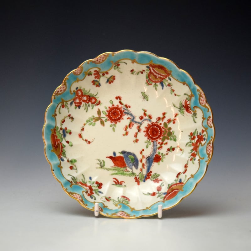 Worcester Two Quail Pattern Trio c1768-72 (15)