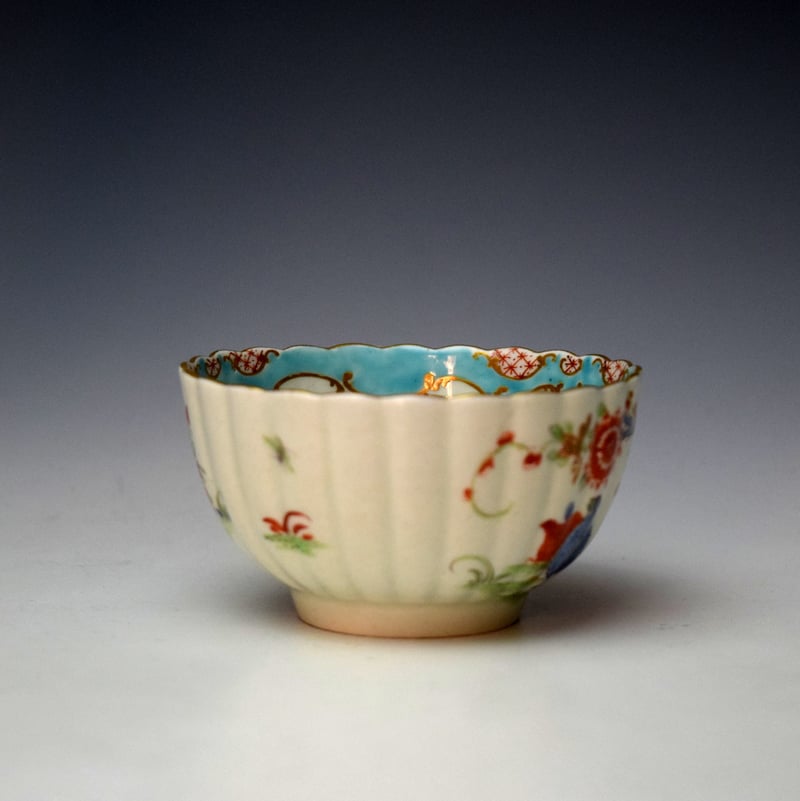 Worcester Two Quail Pattern Trio c1768-72 (3)