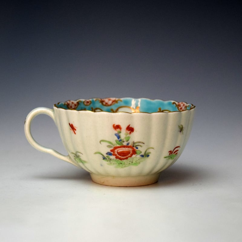 Worcester Two Quail Pattern Trio c1768-72 (4)