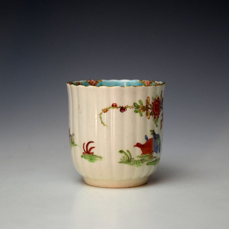 Worcester Two Quail Pattern Trio c1768-72 (9)
