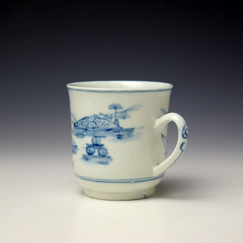 Worcester Union Jack House Pattern Coffee Cup c1752 (5)