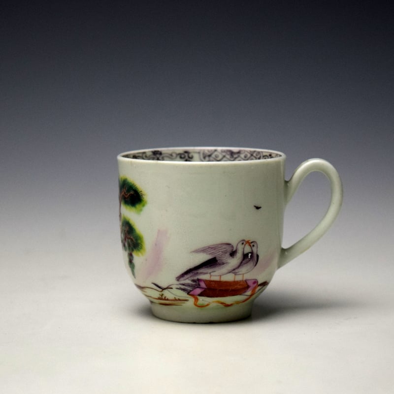 Worcester Valentine Pattern Coffee Cup c1768-72 (1)