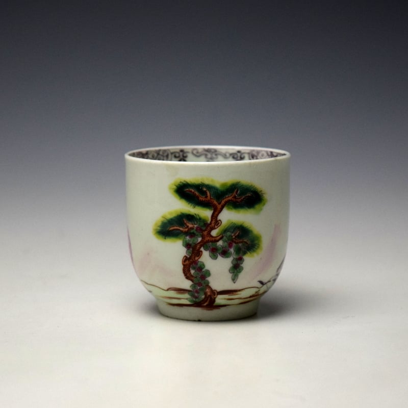 Worcester Valentine Pattern Coffee Cup c1768-72 (2)