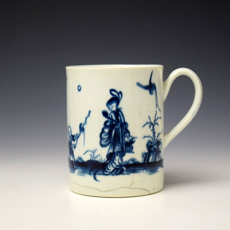 Worcester Walk in the Garden Pattern Small Mug c1760-65 (1)