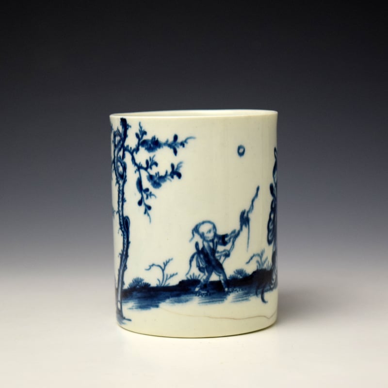 Worcester Walk in the Garden Pattern Small Mug c1760-65 (2)