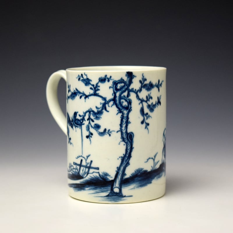 Worcester Walk in the Garden Pattern Small Mug c1760-65 (3)