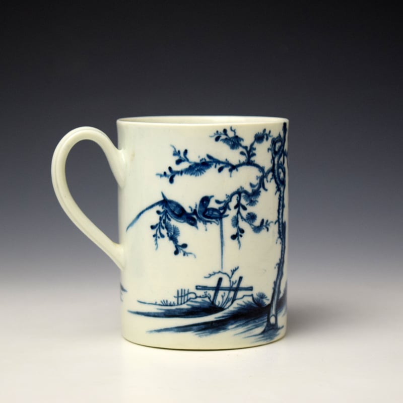 Worcester Walk in the Garden Pattern Small Mug c1760-65 (4)