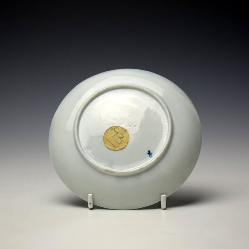 Worcester Warbler Pattern Saucer c1756-60 (2)