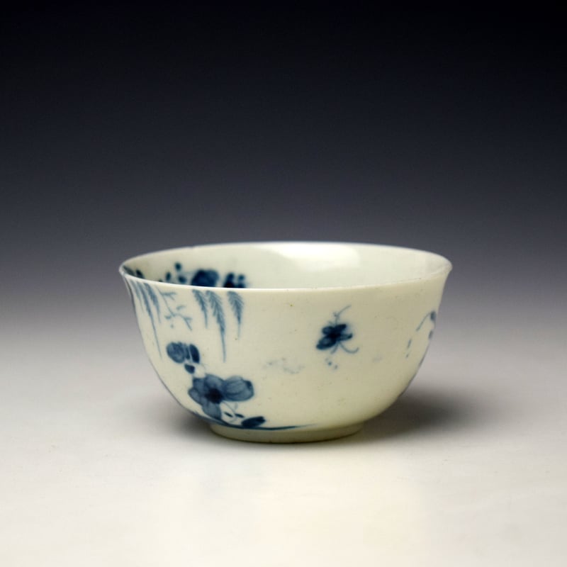 Worcester Weeping Willow Pattern Teabowl and Saucer c1754-56 (4)