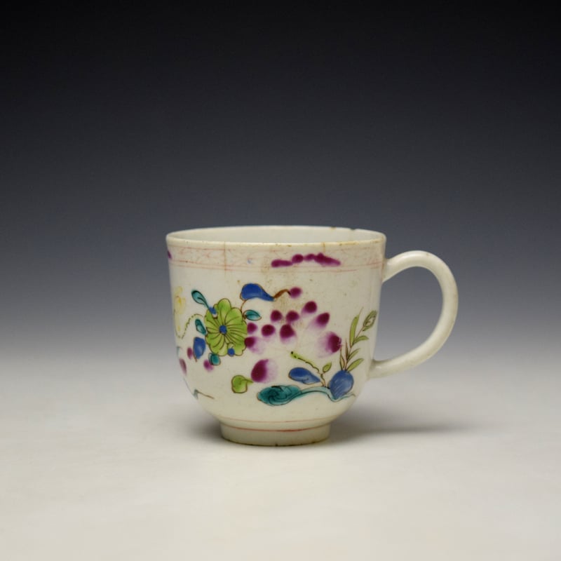 Early Bow Famille Rose Pattern Coffee Cup c1752