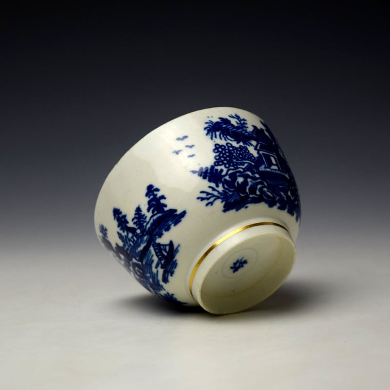 Worcester Argument Pattern Teabowl and Saucer c1780-90 (7)