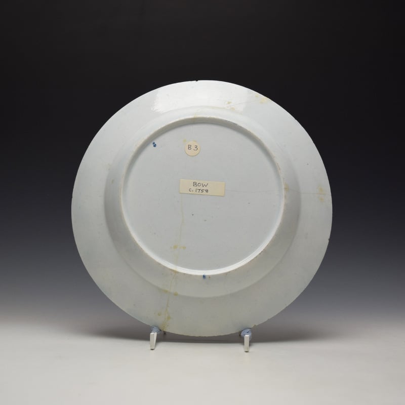 Bow Golfer and Caddy Pattern Plate c1756-60 (2)