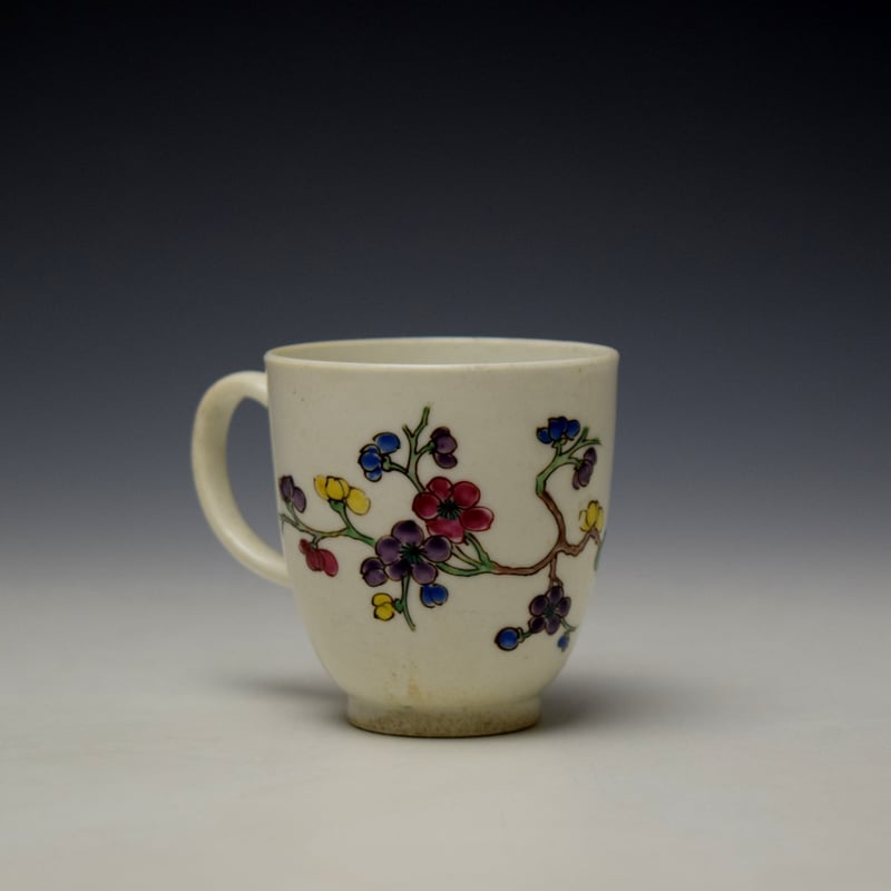 Bow Peony and Flowering Vines Pattern Coffee Cup c1760 (3)