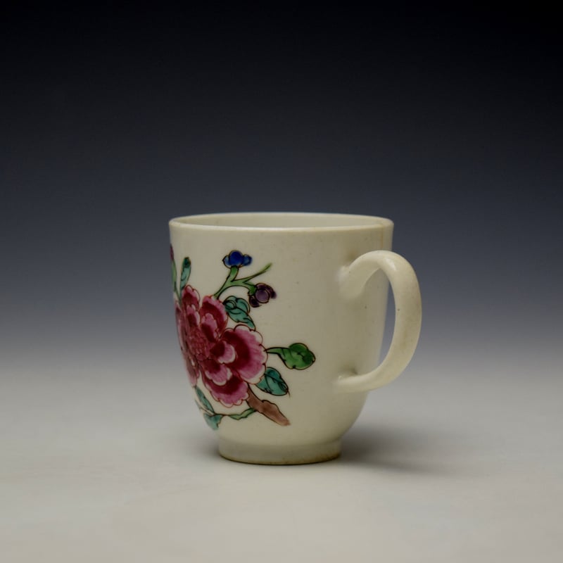 Bow Peony and Flowering Vines Pattern Coffee Cup c1760 (5)