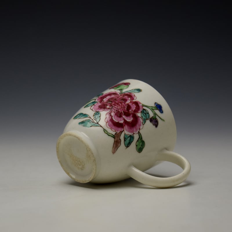 Bow Peony and Flowering Vines Pattern Coffee Cup c1760 (7)
