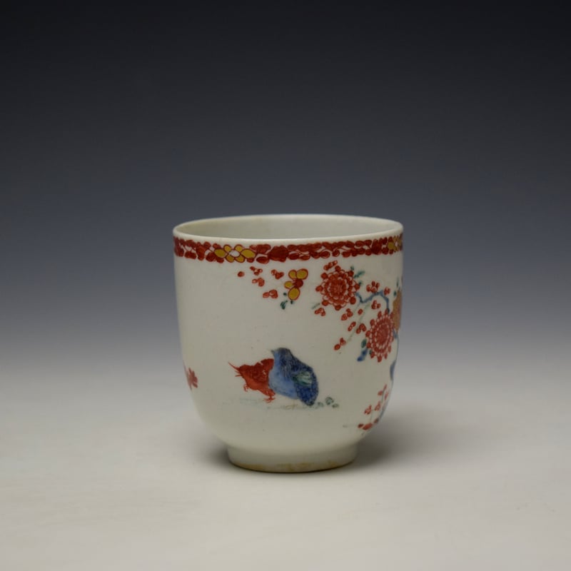 Bow Two Quail Pattern Coffee Cup c1760-65 (1)