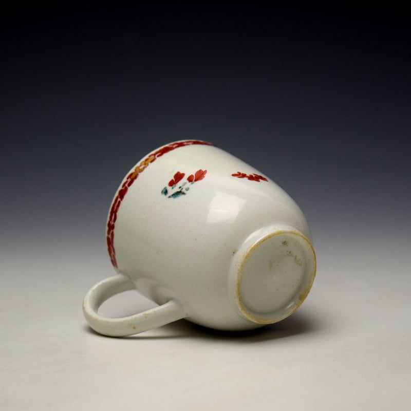 Bow Two Quail Pattern Coffee Cup c1760-65 (6)