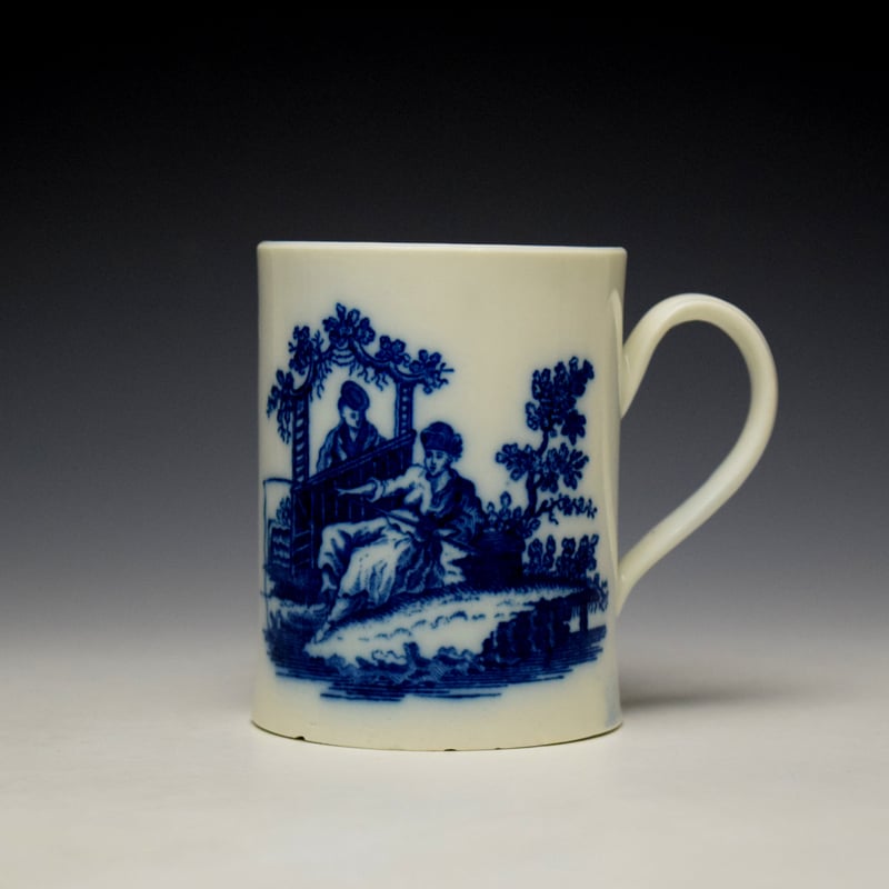 Caughley La Peche La Promenade Chinoise Pattern Small Mug c1776-92 (1)