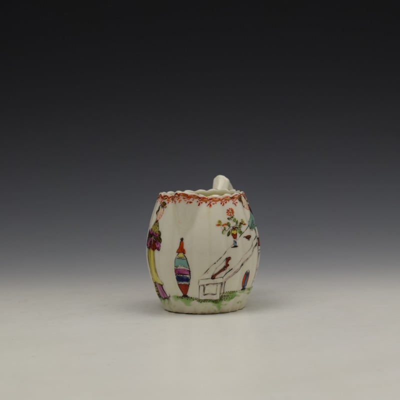 Derby Porcelain Fluted Cream Jug c1758-60 (3)