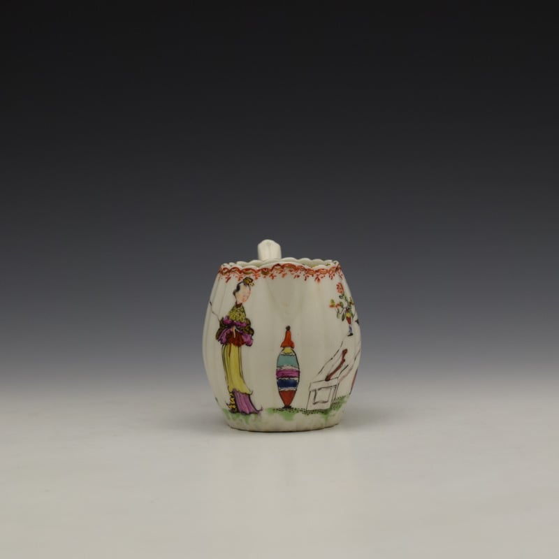 Derby Porcelain Fluted Cream Jug c1758-60 (4)