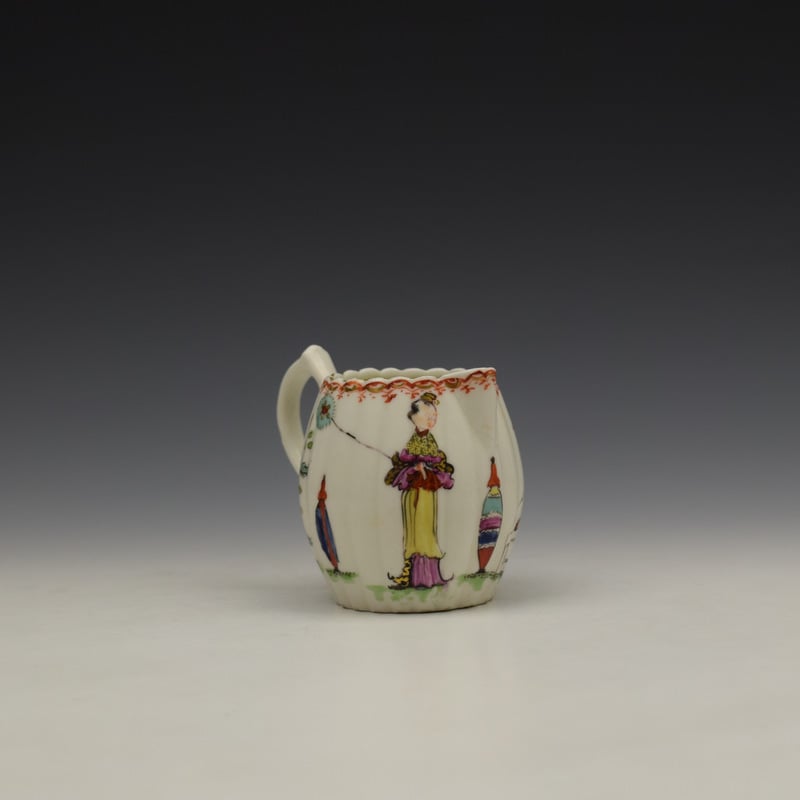 Derby Porcelain Fluted Cream Jug c1758-60 (5)