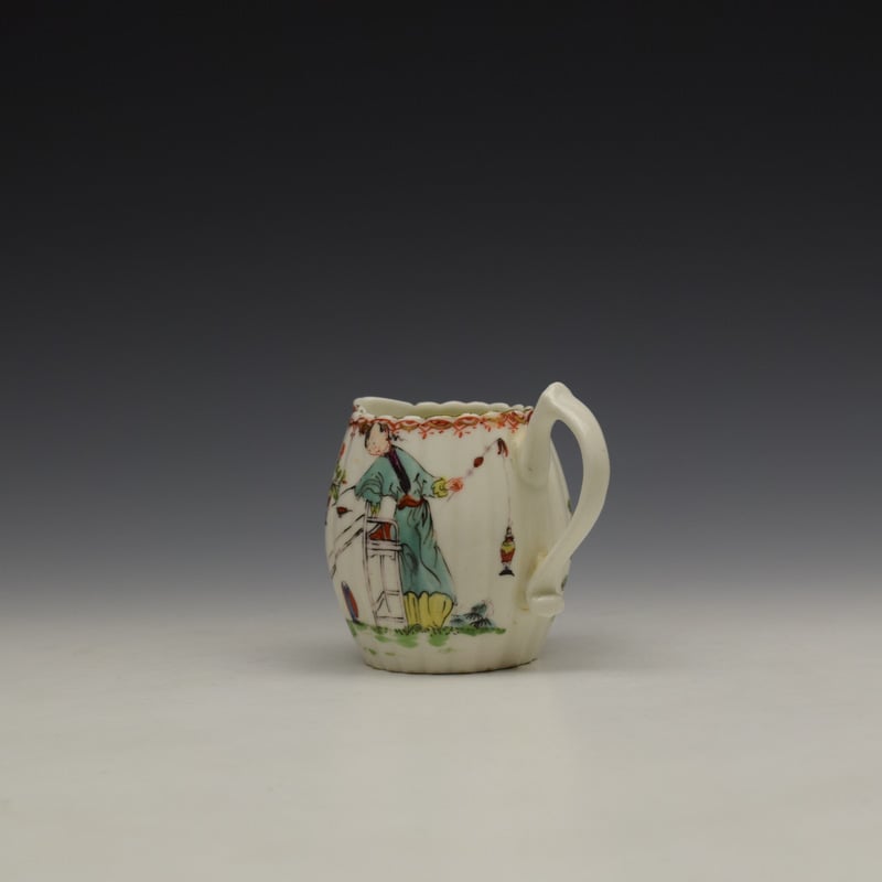 Derby Porcelain Fluted Cream Jug c1758-60 (8)