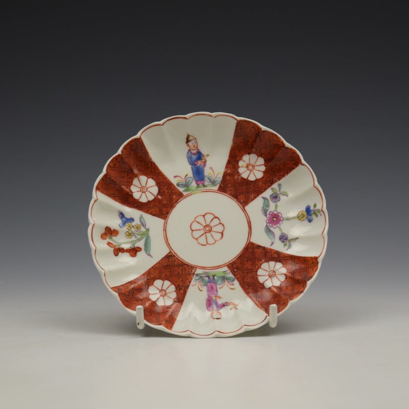 Derby Porcelain Scarlet Japan Mandarin Pattern Coffee Cup and Saucer c1758-80 (11)