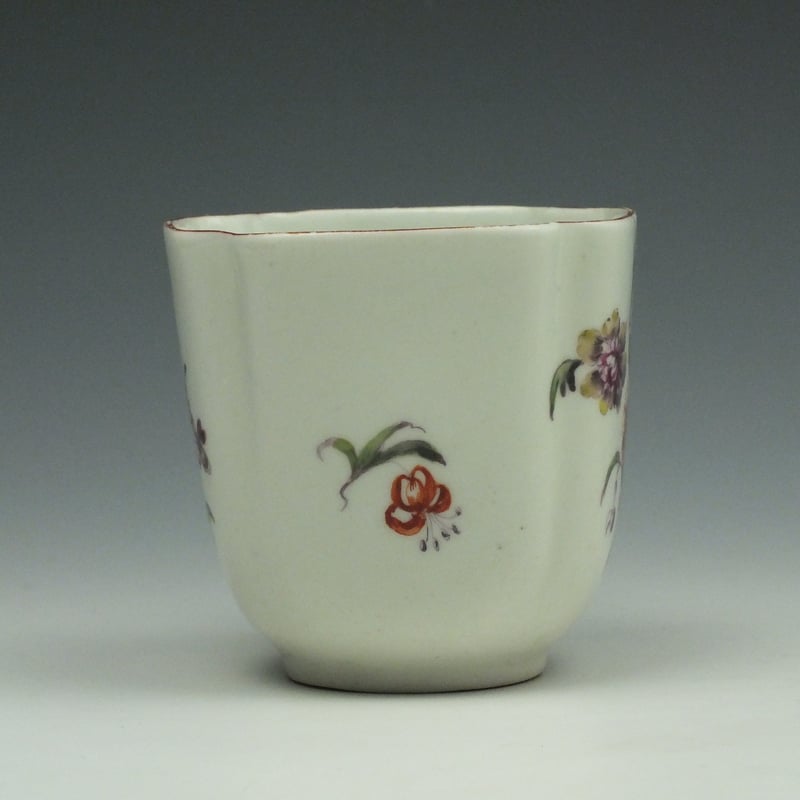 Early Derby Floral Pattern Coffee Coffee Cup c1756-60 (2)
