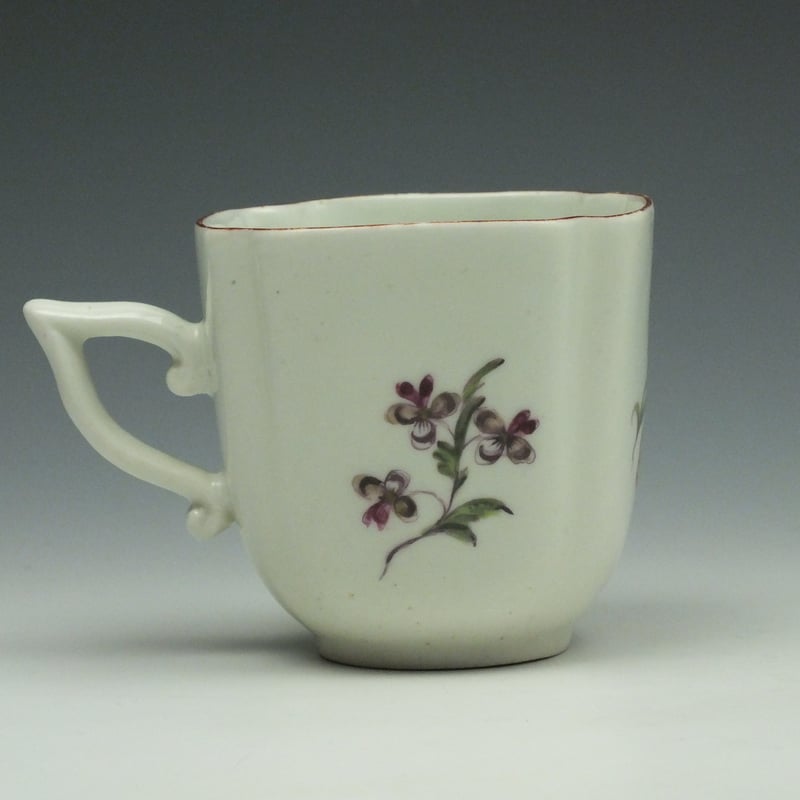 Early Derby Floral Pattern Coffee Coffee Cup c1756-60 (3)