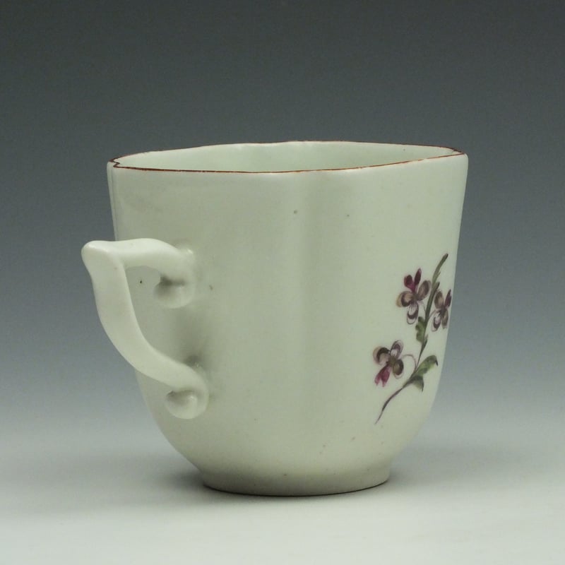 Early Derby Floral Pattern Coffee Coffee Cup c1756-60 (4)