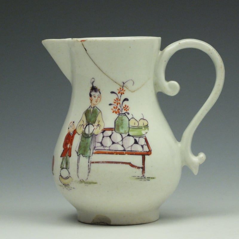 Early Derby Porcelain Mandarin Pattern Sparrow Beak jug C1756-62 A/F