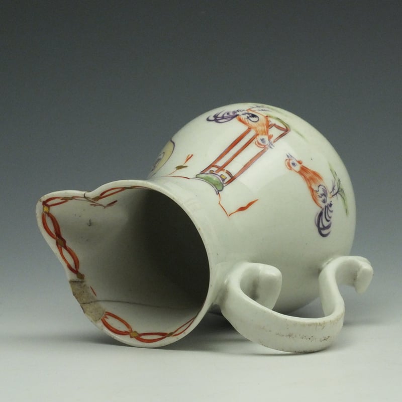 Early Derby Porcelain Mandarin Pattern Sparrow Beak jug C1756-62 (6)